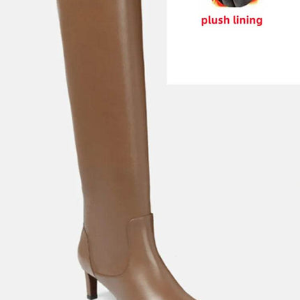 Women Autumn Pointed Slim High Heel Knee High Boots - Mad Fly Essentials