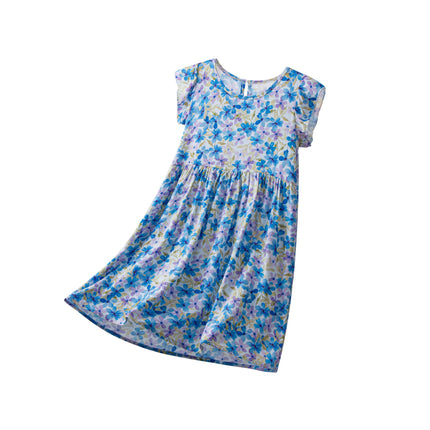 Party Dress Baby Girl Summer Cartoon Dinosaur Rainbow Dress - Party Dress - GirlyMax - Mad Fly Essentials