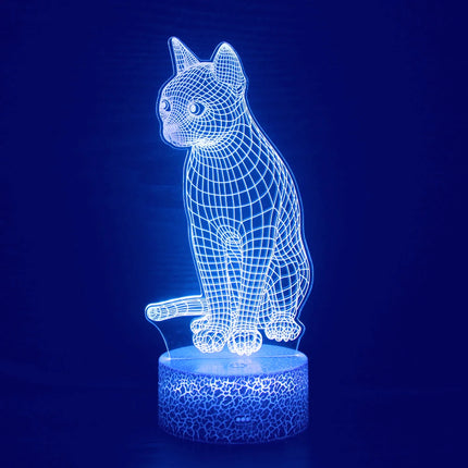 LED Night Light 3D Cat 7-Color Night Light - LED Night Light - Sololander - Mad Fly Essentials