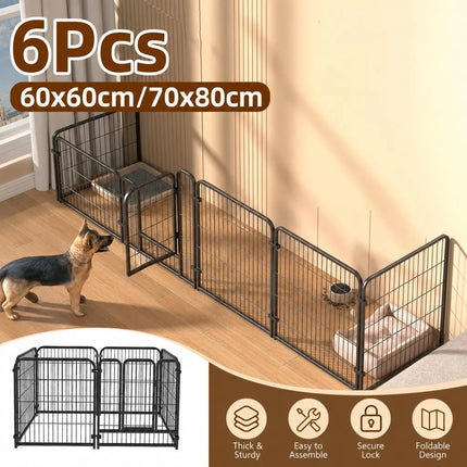 Pet Essentials 4/6 Panel Dog Fence Animal Kennel - Pet Essentials - Boin - Mad Fly Essentials