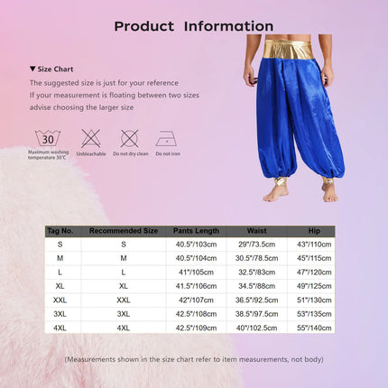 Costume Wear Men Arabic Medieval Prince Harem Dance Trousers - Costume Wear - Tiaobug - Mad Fly Essentials
