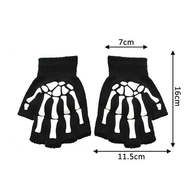 Men Accessories Knitted Luminous Skeleton Gloves - Men Accessories - Harleen Quinzel - Mad Fly Essentials