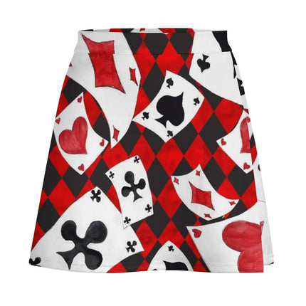 Mini Skirt Women Playing Cards Poker Skater Skirt - Mini Skirt - Fallsweet - Mad Fly Essentials