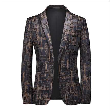 Blazer Men 3D Sequin Printed Pocket Lapel Blazer - Blazer - Micoopie - Mad Fly Essentials