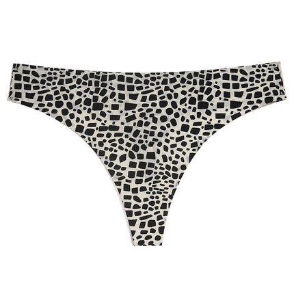 Women Low-Waist Leopard Silk G-String Underwear