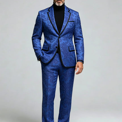 Blazer Men Floral 2pc Wedding Tuxedo Set Formal Suit - Blazer - Iairay - Mad Fly Essentials