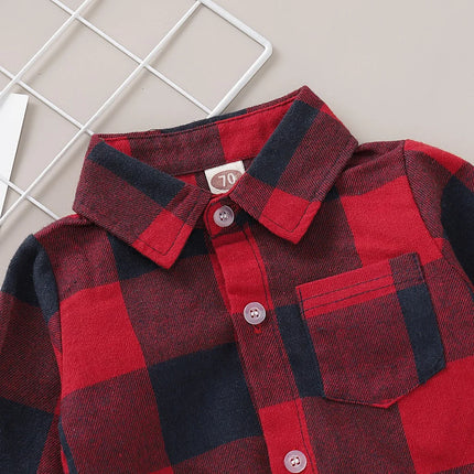 Baby Romper Boys 0-18M Plaid Infant Wear - Baby Romper - Prowow - Mad Fly Essentials