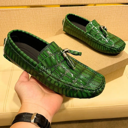 Canvas Shoes Men Business Casual All-Match Green Moccasins - Canvas Shoes - Abfuber - Mad Fly Essentials