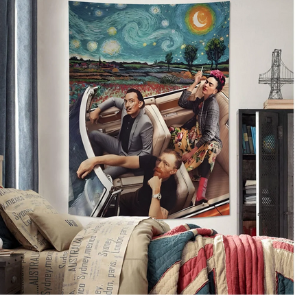 Wall Decor Funny Abstract Van Gogh Friends Canvas - Wall Decor - Hdprints - Mad Fly Essentials