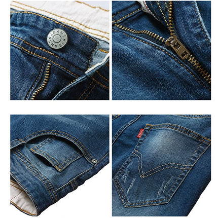 Jeans Men Designer Business Fashion Trousers - Jeans - Brother Wang - Mad Fly Essentials
