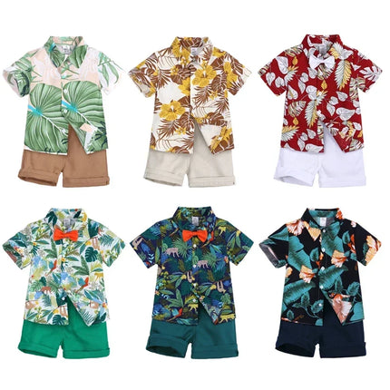 Clothing Set Boy Summer Floral Vacation Seasonal Wear - Clothing Set - Surferfish - Mad Fly Essentials