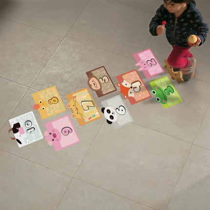 Large Cartoon Kids Room Floor Sticker Hopscotch Games