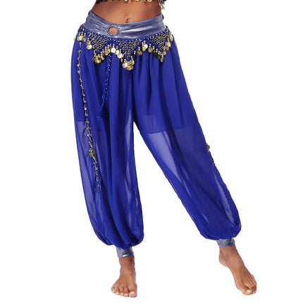 Harem Pants Women Belly Dance Sequin Arabic Costume Pants - Harem Pants - GPBD - Mad Fly Essentials
