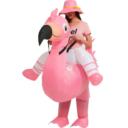 Girls Funny Flamingo Inflatable Costume Party Set