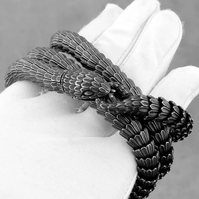 Men Medieval Fashion Gothic Stainless Snake Necklace