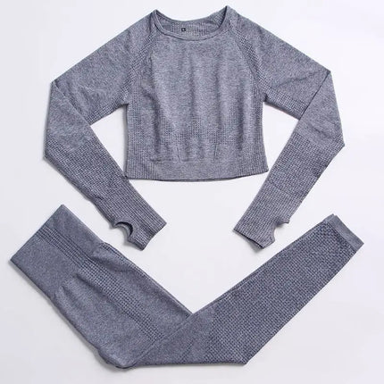 Outfit Set Women 2pc Solid Seamless Top Leggings Set - Outfit Set - Ensemble - Mad Fly Essentials