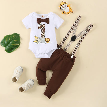 Clothing Set Baby Boy First Birthday Rompers Overalls - Clothing Set - Prowow - Mad Fly Essentials