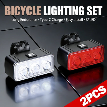 Fitness Essentials Cycling Front Rear Light Rechargeable Headlight - Fitness Essentials - Rockbros - Mad Fly Essentials