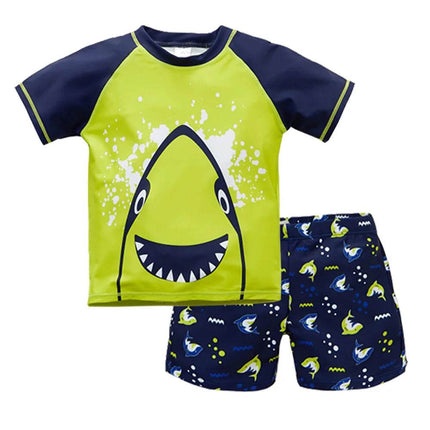 Boys Summer Shark Cartoon Swimwear Set - Mad Fly Essentials