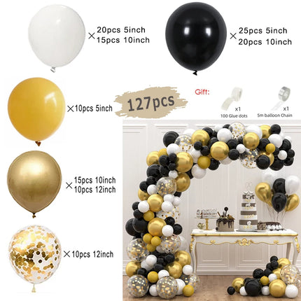 Wedding Decor Black Gold Balloon Garland Arch Kits Party Decor - Wedding Decor - Hviero - Mad Fly Essentials