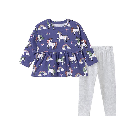 Pajama Set Baby Girl 3D Unicorn 3-12Y Sleepwear - Pajama Set - DXTON - Mad Fly Essentials