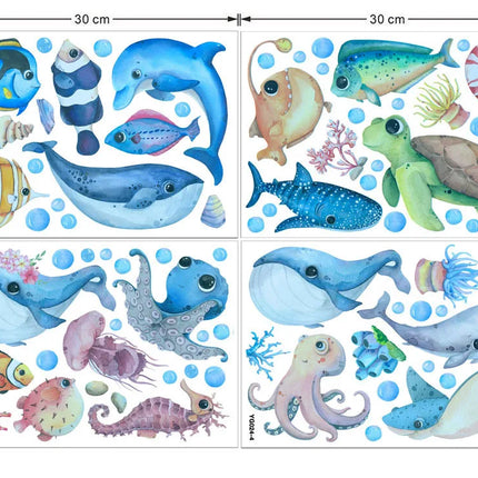 Luminous Blue Ocean 3D-Animal Wall Sticker - Kids Shop Mad Fly Essentials