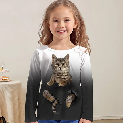 Shirt Baby Girl 3D Unicorn Cat Animal Tops - Shirt - DXTON - Mad Fly Essentials