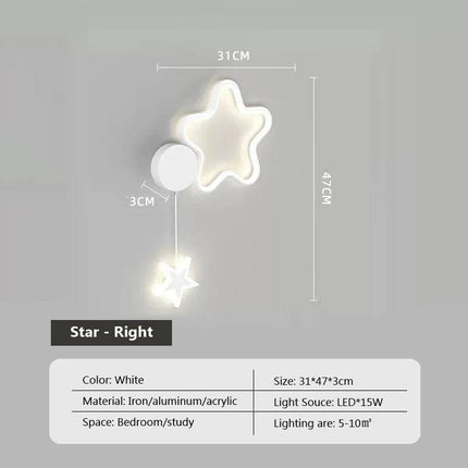Modern Nordic LED Star Cloud Wall Sconce - Mad Fly Essentials