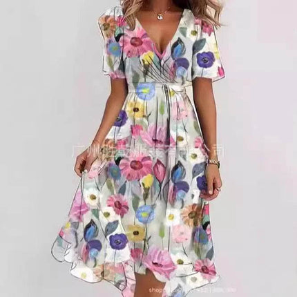 Women Plus Floral Business Lady Maxi Dress - Mad Fly Essentials