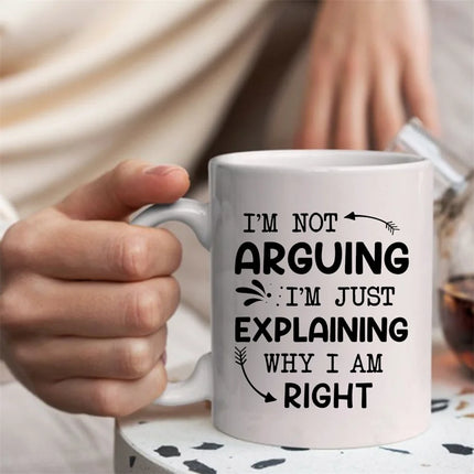 Coffee Mug Not Arguing Just Explaining Drinkware - Coffee Mug - Aiuhu - Mad Fly Essentials
