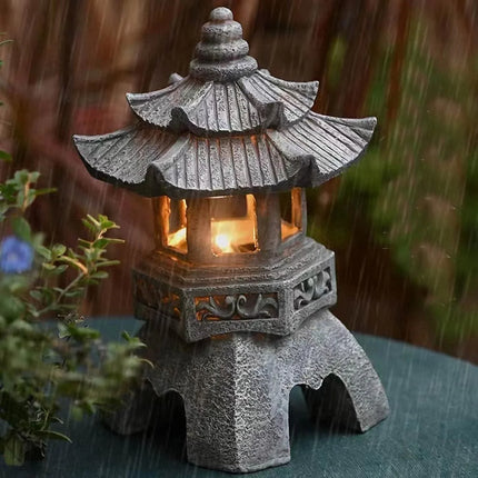 Garden Decor Solar Zen Lights Outdoor LED Pagoda - Garden Decor - Garden Pros - Mad Fly Essentials