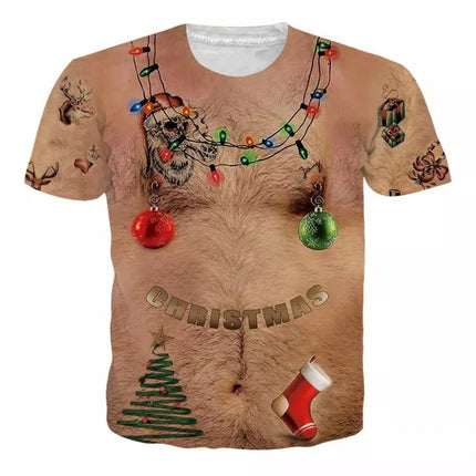 Shirt Men Funny Seasonal 3D Muscle Tee - Shirt - Nifineo - Mad Fly Essentials