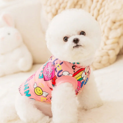Dog Fashion Pet Winter Pop Art Jacket