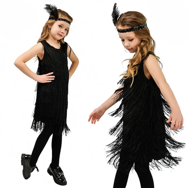 Baby Girl 1920s Flapper Latin Costume Dress