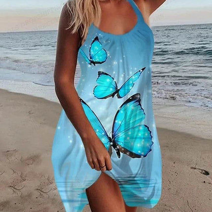 Women Summer Spaghetti Beach Party Midi Dress - Mad Fly Essentials