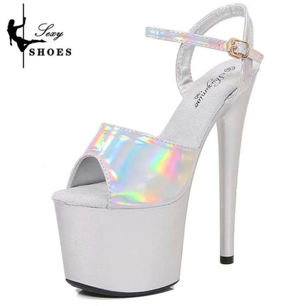 Women 17cm Platform Laser High Heels - Mad Fly Essentials