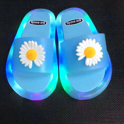 Girl LED Smiley Face Slippers - Kids Shop Mad Fly Essentials