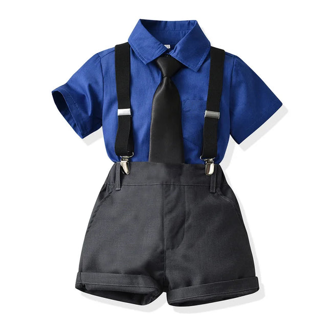 Baby Boys Blue Gentleman Formal Clothing Set