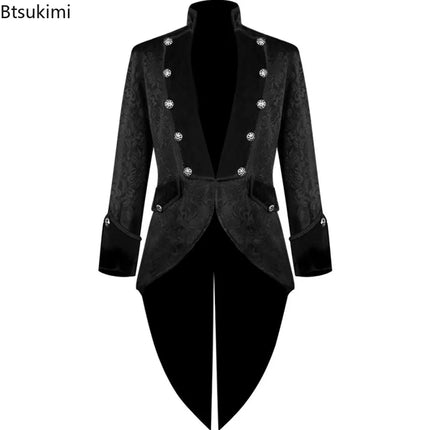 Costume Men Gothic Steampunk Medieval Victorian Jacket - Costume - Ejuhaoti - Mad Fly Essentials