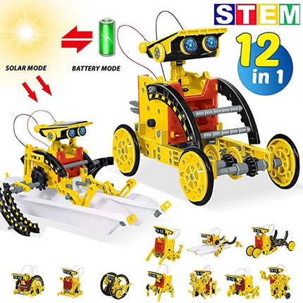 DIY 12-in-1 Science Solar Powered STEM Robot Toys