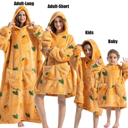 Hoodies Women Family Matching XL Lion Plush Blanket Hoodies - Animal Game - Mad Fly Essentials