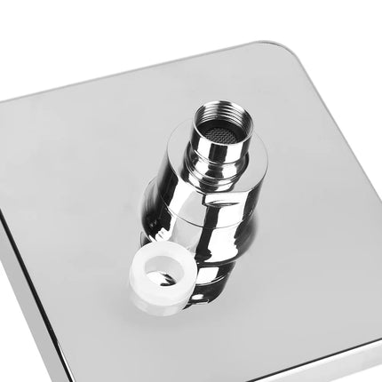 Shower Head Square Ultra-Quiet LED 3-Color Bathroom Decor - Shower Head - Biolomix - Mad Fly Essentials