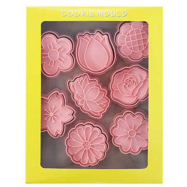 Kitchen 8pc 3D Flower Baking DIY Cookie Cutters
