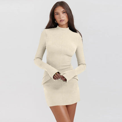 Women Clubwear Autumn Streetwear Long Bodycon Mini Dress - Women Clubwear - Mozision - Mad Fly Essentials