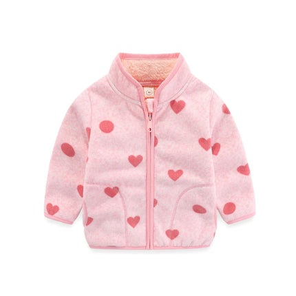 Jacket Girl Heart Zipper Autumn Casual Outerwear - Jacket - Vikita - Mad Fly Essentials