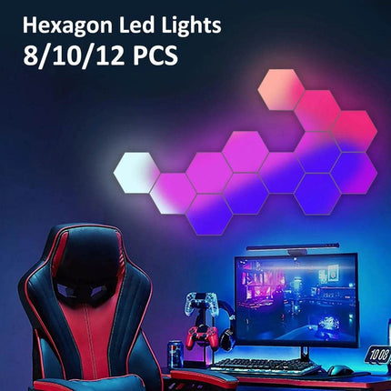RGBIC LED Smart App Remote Hexagonal DIY Night Lights - Mad Fly Essentials