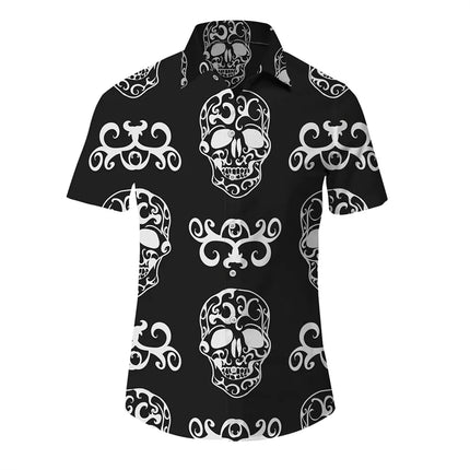 Men Skull Fashion Beach 3D Hawaiian Shirts