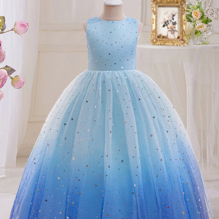 Party Dress Baby Girl Summer Casual Blue Flower Dress - Party Dress - Kids Tales - Mad Fly Essentials