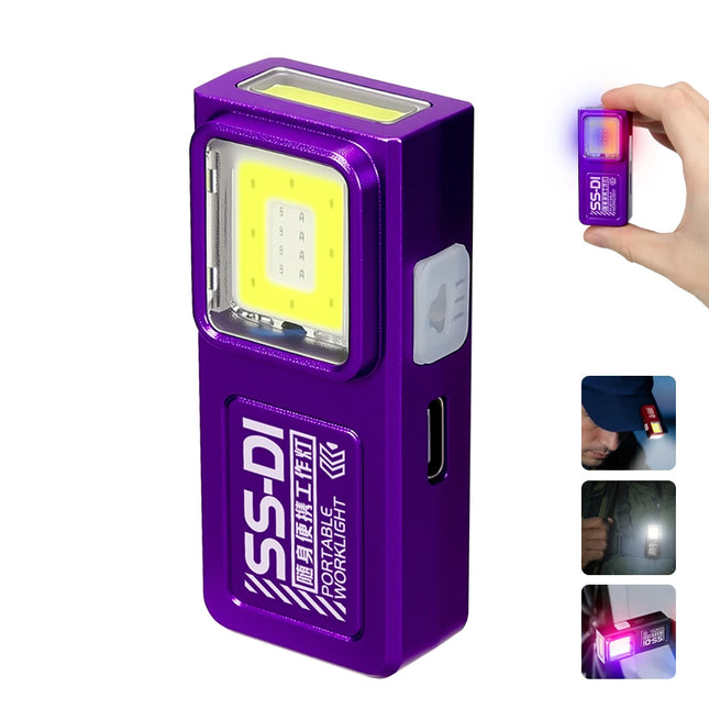 Keychain LED USB Rechargeable Mini Flashlight with magnet - Keychain - Peiqi - Mad Fly Essentials