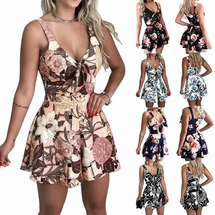 Mini Dress Women European Halter Leopard Dress - Mini Dress - Aibo Carla - Mad Fly Essentials
